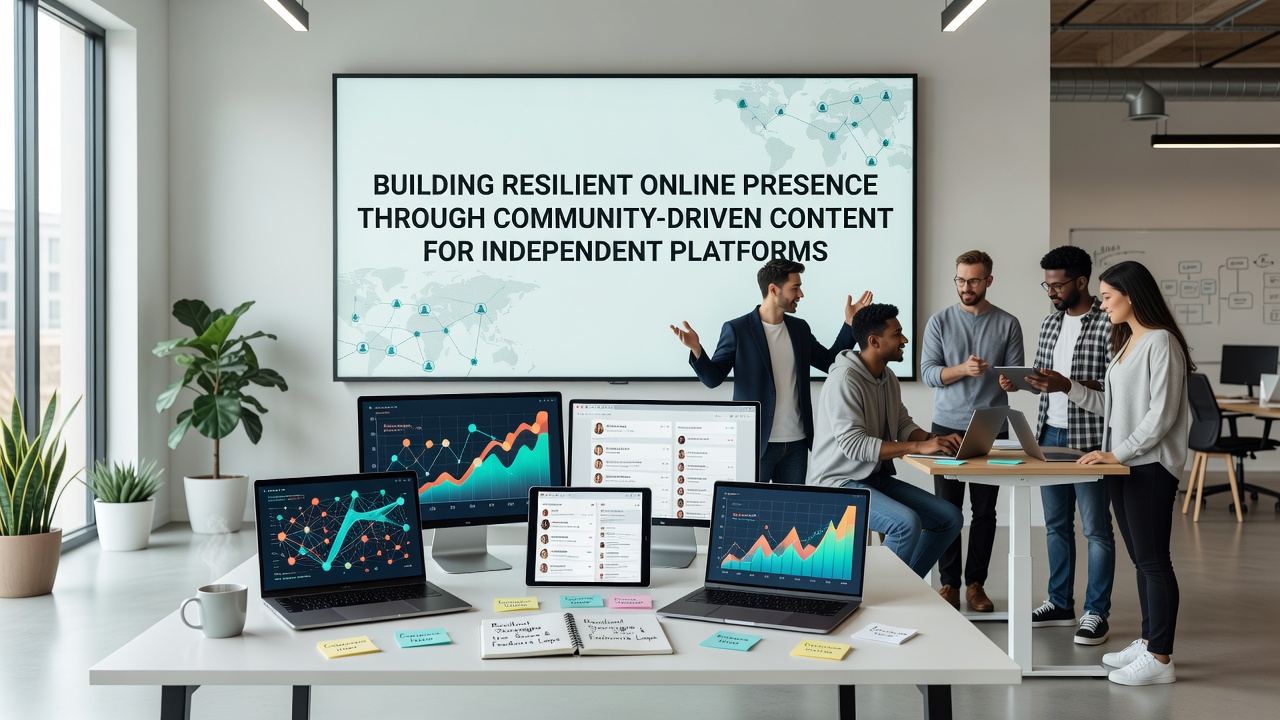 Community members collaborating on content updates within an independent online platform